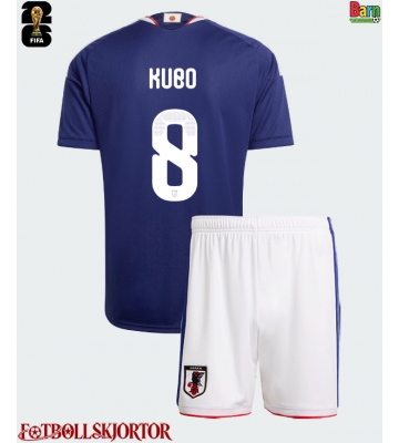 Japan Takefusa Kubo #8 Hemmakläder Barn VM 2026 Kortärmad (+ Korta byxor)